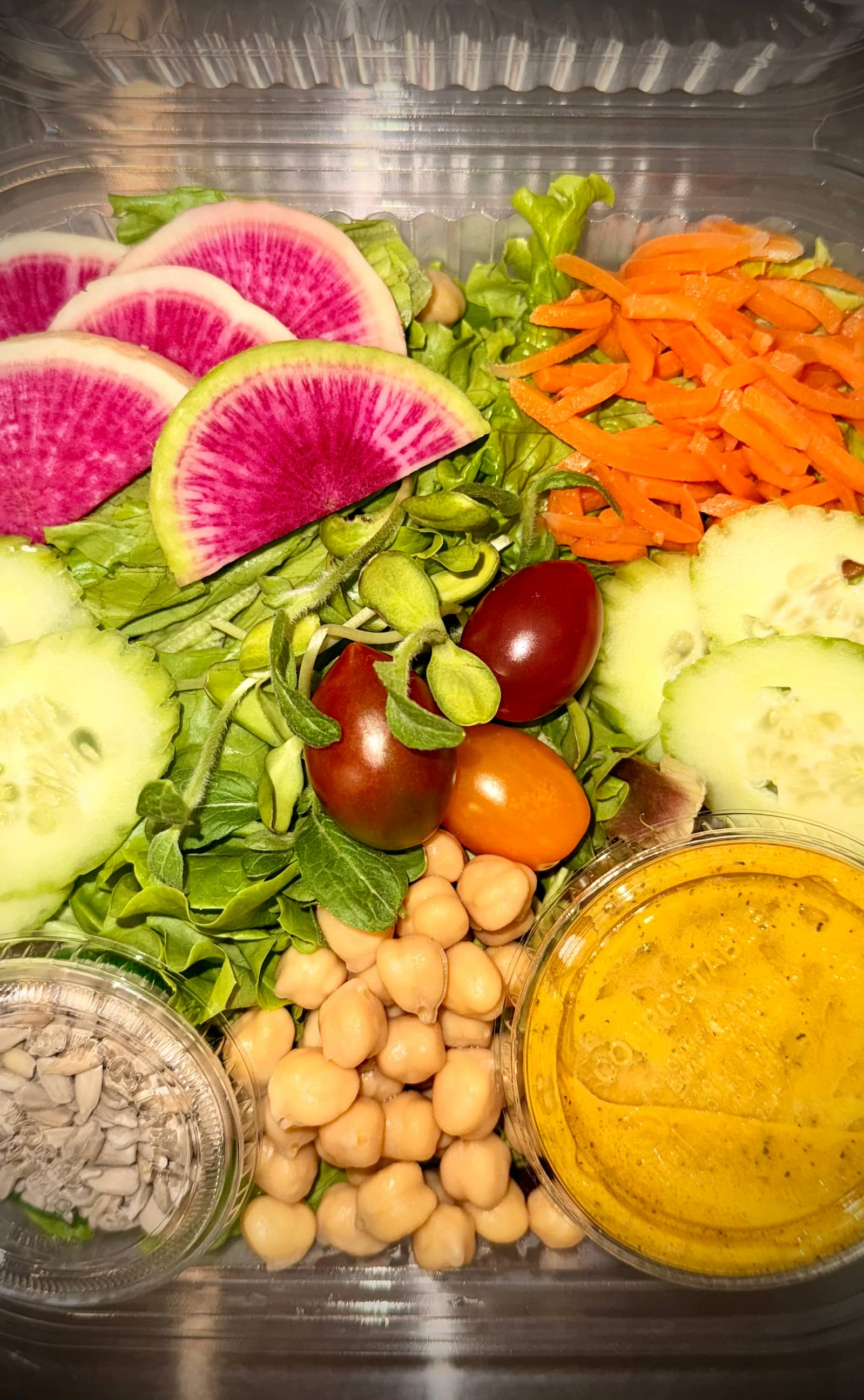 Chickpea and organic greens salad from the Roosters wellness bar